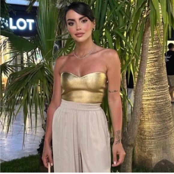 ZARA KNIT BUSTIER TOP - Picture 5 of 10